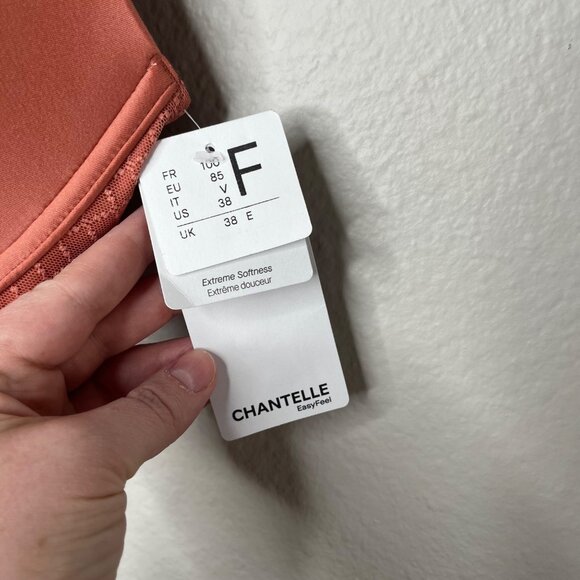 Chantelle Womens Norah Chic Comfort Flex Peach T-Shirt Bra 38F 16m6 - Picture 4 of 9